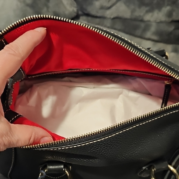 Dooney & Bourke Black Pebble Leather Satchel - Picture 6 of 9